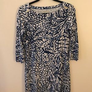 Navy & White Printed Lilly Pulitzer Sophie Dress